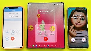 Samsung Z Fold 5G SkyPhone iPhone 10 vs Samsung S10E Antistress App social [upl. by Clim]