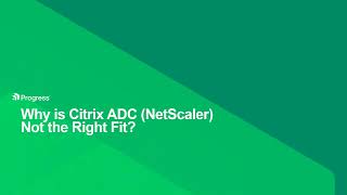 5 Gründe Citrix NetScaler durch LoadMaster zu ersetzen [upl. by Pan129]