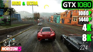 GTX 1080  Forza Horizon 5  1080p 1440p 4K and 8K [upl. by Anabelle390]