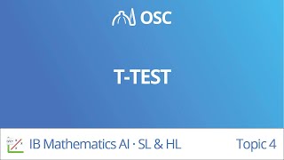 Ttest IB Maths AI SLHL [upl. by Obellia]