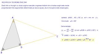 Reciproca teoremei înălțimii [upl. by Vassaux]