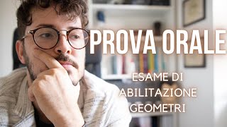 PROVA ORALE  Esame di Abilitazione GEOMETRI [upl. by Ayotel]