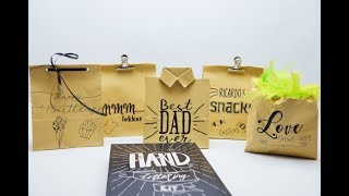 DIY Handletter kit van de Action  Deel 3 papieren zakjes [upl. by Baerman114]