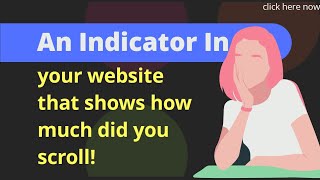 HOW MUCH DID YOU SCROLL   SCROLL INDICATOR USING JAVASCRIPT  Coding Omega [upl. by Nnylav527]