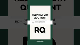 RQ  Respiratory Quotient [upl. by Ellennahc]