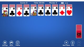 August 4 2024 Spider Solitaire Classic 2022 Blue Version [upl. by Yniatirb960]