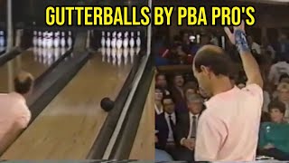 Pro bowlers throwing GUTTERBALLS [upl. by Analat]