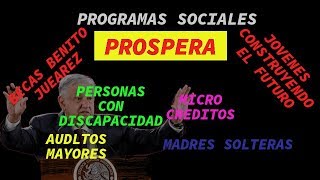 LOS PROGRAMAS SOCIALES DE AMLO PROSPERA BECAS PENSIONES PARTE 2 [upl. by Kristoffer]