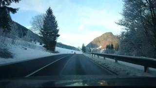 Car ride Drive in snow in Austria [upl. by Teresina]