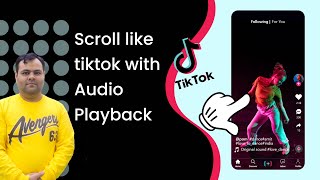 Scroll Like Tiktok App With Audio Playback  Adobe XD  UI Design  Mobile Interaction [upl. by Bihas]