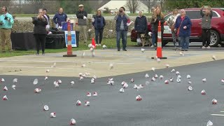 Wood County Museum hosts turkey drop [upl. by Iredale]