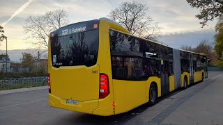 Mitfahrt im kompletten X37 von U Ruhleben bis Falkensee Bahnhof im MB GN 20 5045 Stau und Umleitung [upl. by Etnohc]