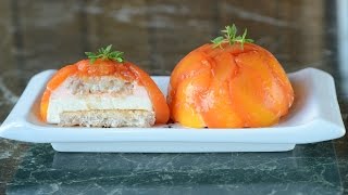 Poached Peach Mousse Dome – Fruit Entremet Recipe [upl. by Eityak]