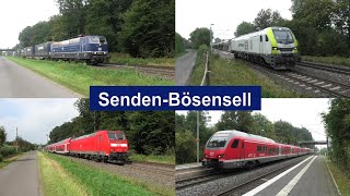 Bahnverkehr in Bösensell mit SEL 181 Eurodual 01 1075 Eurocity ICE Güterzügen Regio SBahn uvm [upl. by Hannan]