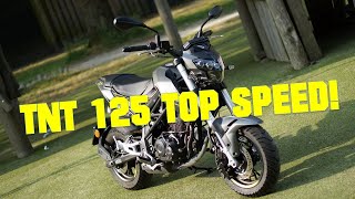 2023 BENELLI TNT 125  TOP SPEED  GPS [upl. by Quirita]