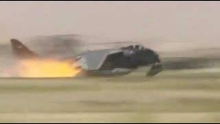 Harrier Jet GR9 Crash Landing [upl. by Ynehteb210]