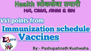 Golden points from Immunization schedule  Vaccines  healthloksewa immunization vaccine ha cma [upl. by Rowney]