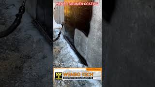 Water proofing bitumen dampproofing constructionchemicals waterproofingcoatingwenbotech [upl. by Oriole]