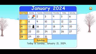 Starfall Calendar January 21 2024 [upl. by Malley]