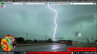 Tornado Warnings in SE Oklahoma 11324  Live Storm Chase Archive [upl. by Kleeman]