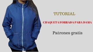 DIY Chaqueta impermeable forrada para mujer corte y confección [upl. by Roxi]