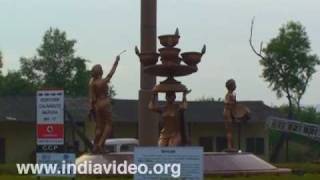 Traffic island  Divja circle Panaji Goa India [upl. by Cherin821]