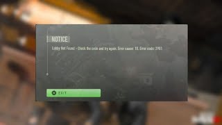 How To Fix Modern Warfare 3 Error Code 2901  Fix Lobby Not Found Error in MW3 [upl. by Ibrek]