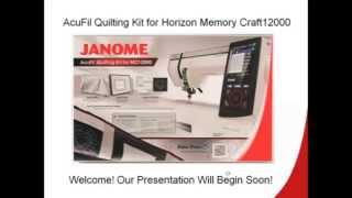 Webinar  AcuFil Introduction for Horizon Memory Craft 15000 and 12000 [upl. by Martinez62]