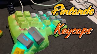 Como Pintar keycaps protegiendo la letra  Tutorial [upl. by Ahserkal]