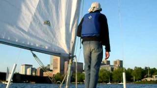 Rudderless Sailing Tack and Downwind Leg to Dock [upl. by Wallache409]