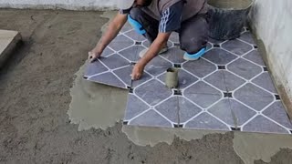 This method was taught to me by my grandfather may God have mercy on him Installing tiles [upl. by Ralip]