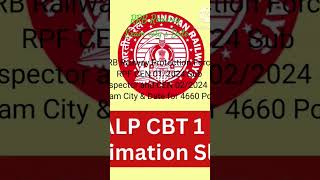 RRB Railway Protection Force RPF CEN 012024 Sub Inspector and CEN 022024 SI Exam City amp Date [upl. by Yeliw925]