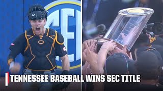 No 1 Tennessee beats defending champs LSU to win 5th SEC title 😤  ESPN College Baseball [upl. by Dowell]