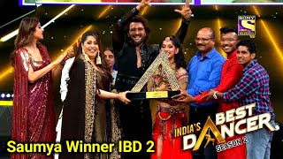 Indias Best Dancer Season 2 Winner Saumya and Vartika  Winning Moment of Grand Finale [upl. by Nij197]