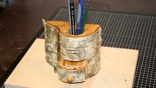 Bandsäge  Stiftehalter mit Schublade  Bandsaw box  diy [upl. by Kati]