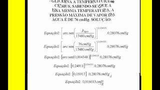 A PRESSÃO MÁXIMA DE VAPOR DA GLICERINA É EQUAÇÃO BRASILEIRA [upl. by Strep]