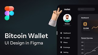 Bitcoin Wallet App UI Design in Figma  Web Design Speedart Tutorial [upl. by Arturo]