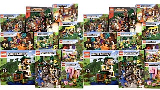 ALL LEGO Minecraft 2021 SummerWinter Sets COMPILATIONCOLLECTION Speed Build Review [upl. by Anma667]