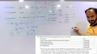 1 FYBAF  TYBAF Cost of Capital Cost of Debt Preference Shares Equity WACC FM  Siraj Shaikh [upl. by Rabbi181]