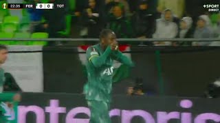 Pepe Matar Sarr Goal Ferencváros Vs Tottenham Hotspur 01 All Goals Analysis Highlights Result [upl. by Nickolai]