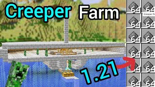 Minecraft easiest creeper farm tutorial  Minecraft java minecraft minecraftafkfarm creeperfarm [upl. by Yelyak]