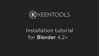 How to Install KeenTools Blender Pack in Blender 42 [upl. by Adni]