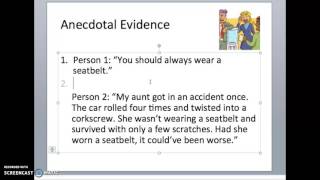 Logical Fallacy 9 Anecdotal Evidence [upl. by Kelcie]