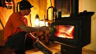 Keeping Warm at the Cabin  Far into the Alaskan Wilderness [upl. by Antipus]