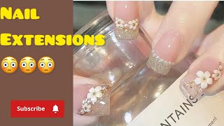 Stunning Nail Extensions at Home  Easy amp Affordable shorts ytshorts nails beauty youtubefood [upl. by Eirene]