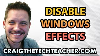 How To Disable Windows 8 Visual Effects 2022 [upl. by Halliday]