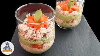 Verrine avocat au thon et tomate  Recette simple et rapide [upl. by Liatris]