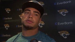 Jaguars tight end Brenton Strange locker room interview after Colts win [upl. by Cornela643]