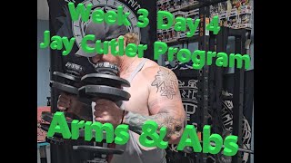 Arms amp Abs Week 3 Day 4 Jay Cutler Program jaycutler hammercurls curls howto [upl. by Nnyleuqaj177]