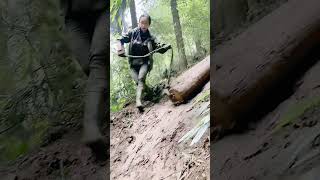 The process of dragging logs down the mountain [upl. by Sarad542]